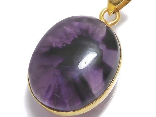 [Video][One of a kind] Trapiche Amethyst Pendant 18KGP NO.89