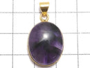 [Video][One of a kind] Trapiche Amethyst Pendant 18KGP NO.89