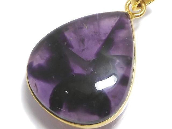 [Video][One of a kind] Trapiche Amethyst Pendant 18KGP NO.90
