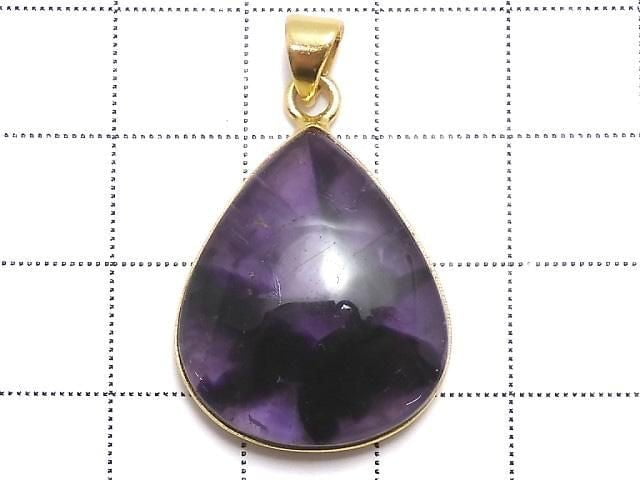 [Video][One of a kind] Trapiche Amethyst Pendant 18KGP NO.90
