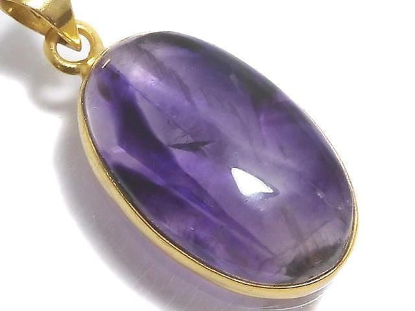 [Video][One of a kind] Trapiche Amethyst Pendant 18KGP NO.92