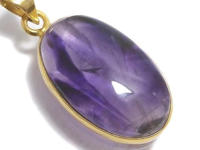 [Video][One of a kind] Trapiche Amethyst Pendant 18KGP NO.92