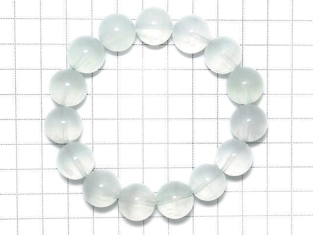 [Video][One of a kind] Rabbit Hair Fluorite Round 15mm Bracelet NO.1