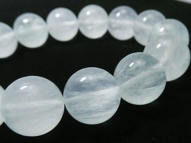 [Video][One of a kind] Rabbit Hair Fluorite Round 15mm Bracelet NO.3