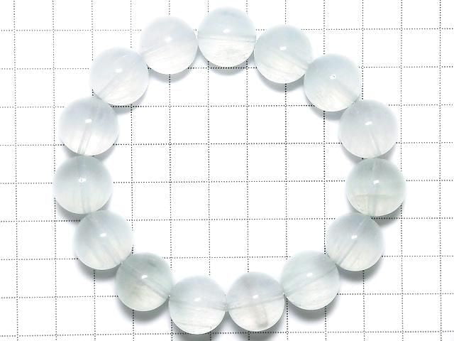 [Video][One of a kind] Rabbit Hair Fluorite Round 15mm Bracelet NO.4