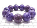 [Video][One of a kind] Charoite AAA Round 21mm Bracelet NO.2