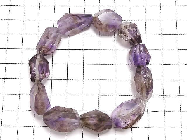 [Video][One of a kind] Water Elestial Quartz Faceted Nugget Bracelet NO.1