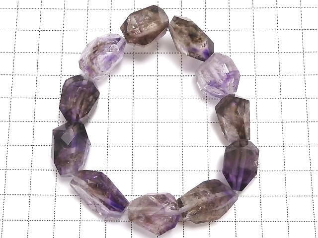 [Video][One of a kind] Water Elestial Quartz Faceted Nugget Bracelet NO.2