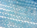[Video] High Quality! Cubic Zirconia AAA Faceted Round 3mm [Blue] 1strand beads (approx. 15 inches/36 cm)