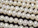 [Video] Fresh Water Pearl AA+ Potato 6mm White 1strand beads (approx. 15 inches/36 cm)