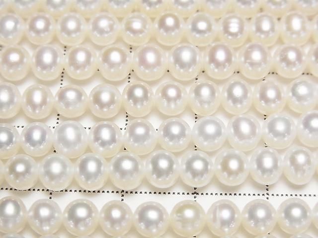 [Video] Fresh Water Pearl AA++ Potato 5mm White 1strand beads (approx. 15 inches/36 cm)