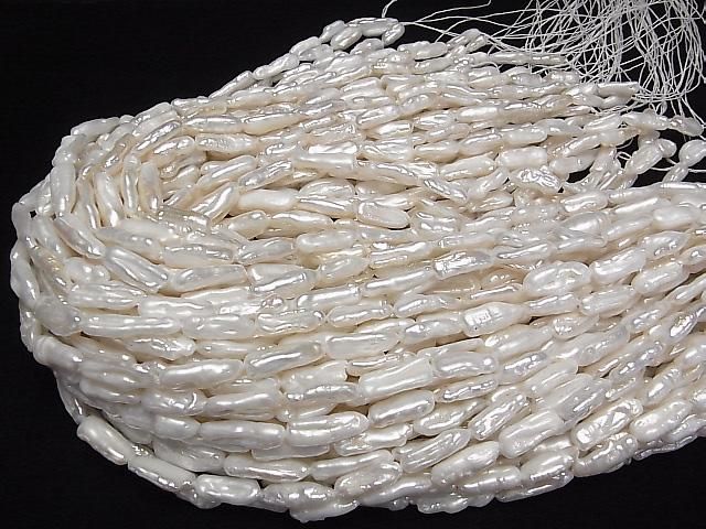 [Video] Fresh Water Pearl Keshi Pearl AA Baroque 14-20mm White 1strand beads (approx. 15 inches/36 cm)