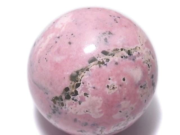 [Video][One of a kind] Rhodonite Silica Sphere, Round 48mm 1pc NO.2