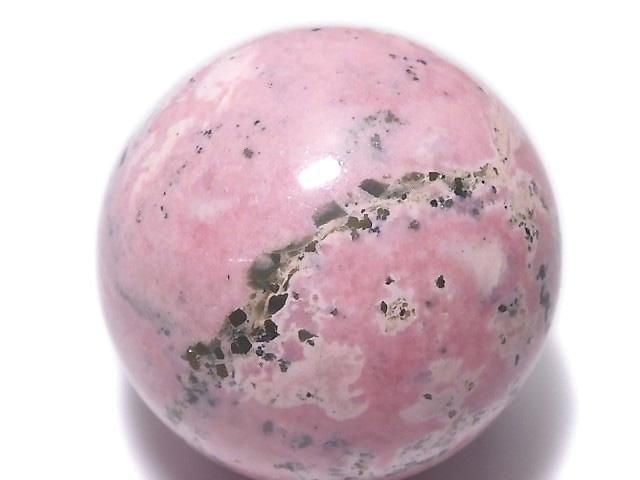 [Video][One of a kind] Rhodonite Silica Sphere, Round 48mm 1pc NO.2