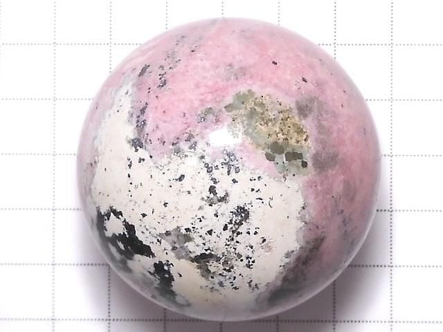 [Video][One of a kind] Rhodonite Silica Sphere, Round 48mm 1pc NO.2