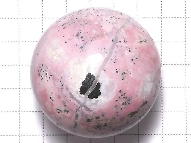 [Video][One of a kind] Rhodonite Silica Sphere, Round 49mm 1pc NO.3