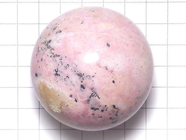 [Video][One of a kind] Rhodonite Silica Sphere, Round 51mm 1pc NO.7