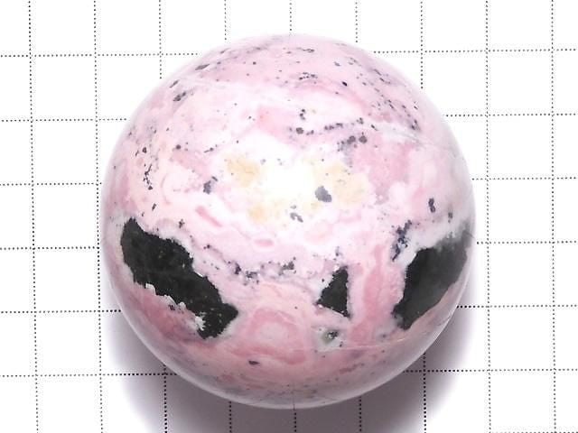 [Video][One of a kind] Rhodonite Silica Sphere, Round 51mm 1pc NO.8