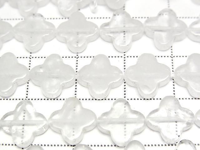 [Video] White Jade Flower Motif 10x10mm 1-strand beads (approx. 15inch/36cm)