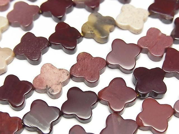 [Video] Mookaite Flower Motif 10x10mm 1strand beads (approx. 15 inches/36 cm)