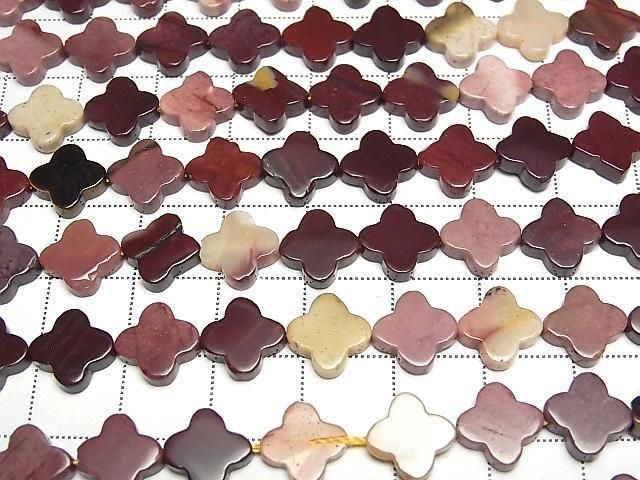 [Video] Mookaite Flower Motif 10x10mm 1strand beads (approx. 15 inches/36 cm)