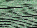 [Video] High Quality! Chrysoprase AA++ Faceted Round 3mm 1strand beads (aprx.15inch/37cm)