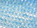 [Video] High Quality! Blue Topaz AA++ Faceted Round 4mm 1strand beads (approx. 15 inches/37 cm)