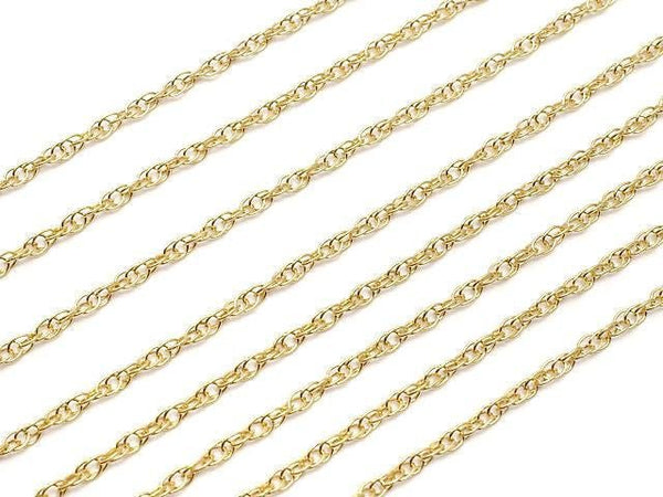 14KGF Rope Chain 1.4mm [40cm] Necklace 1pc