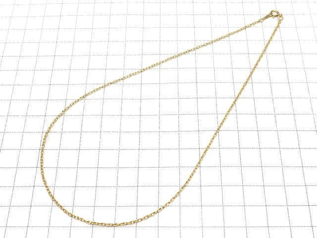 Chaîne corde 14 carats or rempli 1,4 mm [40 cm] Collier 1 pc