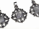 Meteorite (Muonionalusta) Design Bezel Set Pendant 33x27x5mm 1pc