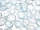 [Video] High Quality Sky Blue Topaz AAA- Loose Stone Freeform Single-Sided Rose Cut 3pcs