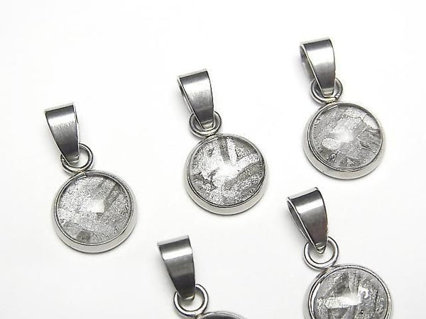 [Video] Meteorite (Altai meteorite) Round Pendant 9.5x9.5mm 1pc