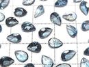 [Video] High Quality London Blue Topaz AAA Loose Stone Pear Shape Faceted 7x5mm [Light Color] 5pcs