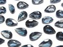[Video] High Quality London Blue Topaz AAA Loose Stone Pear Shape Faceted 8x5mm 2pcs