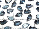 [Video] High Quality London Blue Topaz AAA Loose Stone Pear Shape Faceted 8x5mm 2pcs