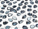 [Video] High Quality London Blue Topaz AAA Loose Stone Pear Shape Faceted 8x5mm 2pcs
