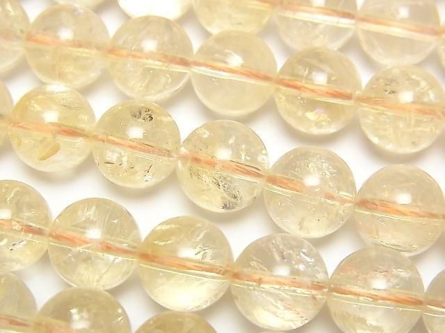 [Video] Light color Citrine AA++ Round 10mm half or 1strand beads (approx. 15 inches/36 cm)