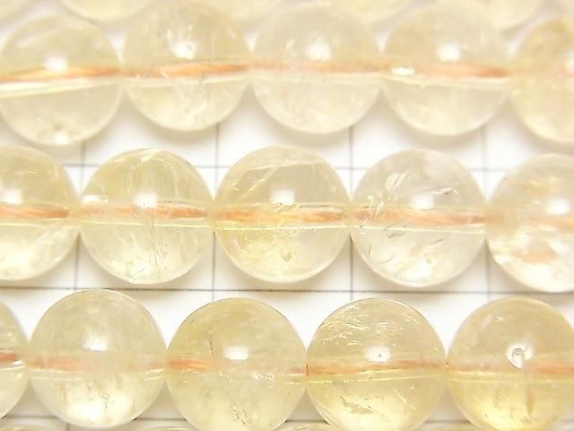 [Video] Light color Citrine AA++ Round 10mm half or 1strand beads (approx. 15 inches/36 cm)