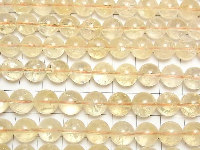 [Video] Light color Citrine AA++ Round 10mm half or 1strand beads (approx. 15 inches/36 cm)