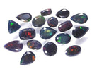 [Video][One of a Kind] High Quality Black Opal AAA Loose Faceted Stone 17pcs Set NO.1