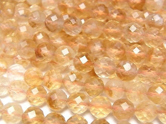 Phantom Citrine AA++ 64-Faceted Round 6mm 1strand beads (approx. 15 inches/36 cm) High Quality!