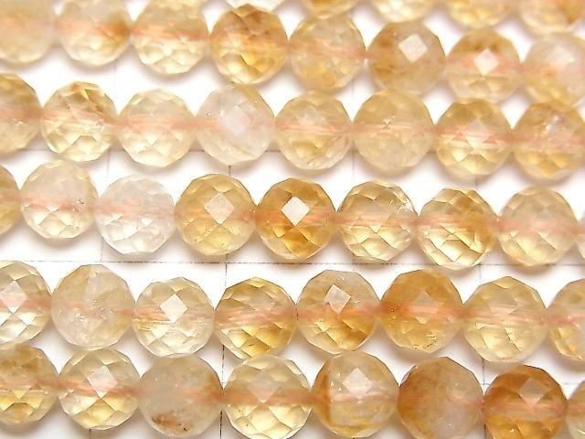Phantom Citrine AA++ 64-Faceted Round 6mm 1strand beads (approx. 15 inches/36 cm) High Quality!
