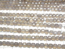 [Video] High Quality! Gray Onyx Cube Shape 5x5x5mm 1strand beads (approx. 15 inches/36 cm)