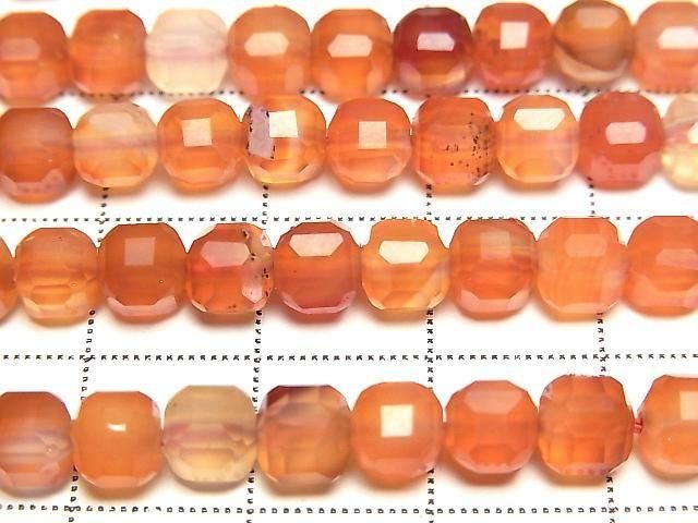 [Video] High Quality! Mixed Carnelian Cube Shape 5x5x5mm 1strand beads (approx. 15 inches/36 cm)