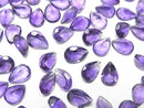 [Video]High Quality Amethyst AAA Loose stone Pear shape Faceted 7x5mm 10pcs