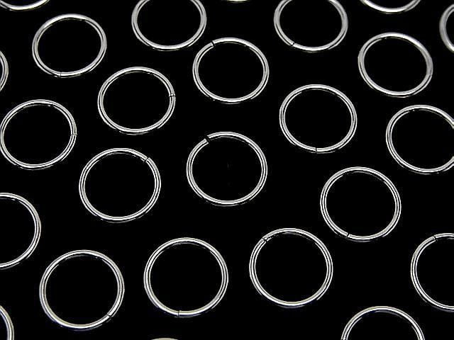 Silver925 Jump Ring (Open and Close Type) 6, 8, 10, 12mm Gauge 1.0mm Rhodium Plated 10pcs