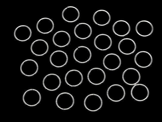 Silver925 Jump Ring (Open and Close Type) 6, 8, 10, 12mm Gauge 1.0mm Rhodium Plated 10pcs