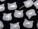 [Video] Blue Lace Agate AA++ Cat Motif 10x12mm [Horizontal hole] 2pcs