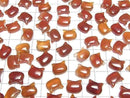 [Video] Red Agate Cat Motif 10x12mm [Horizontal hole] 2pcs
