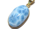 [Video][One of a kind] Larimar Pectolite AAA Pendant 18KGP NO.28